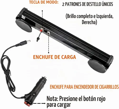 Vista 3 de Luces de emergencia inalámbricas Bar Beacon Led luz de advertencia
