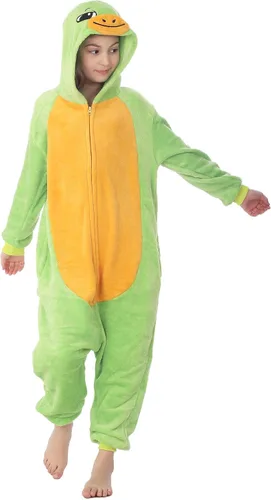 Vista 9 de WOYASIM Pijama de animal para niños, disfraz de una pieza, ropa de dormir, Halloween, Pascua, cosplay para niñas y niños