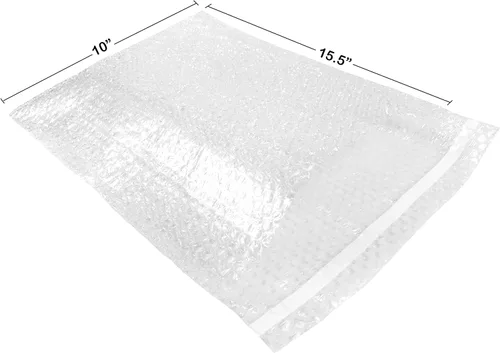 Vista 3 de 50 bolsas de burbujas de 10 x 15.5 pulgadas – #6 bolsas de envoltura autosellantes