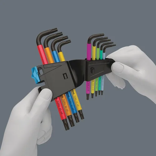 Vista 4 de Wera 05024179001 Juego de llaves Torx L-Key Set 967 Sl/9 con función de retención, MULTI
