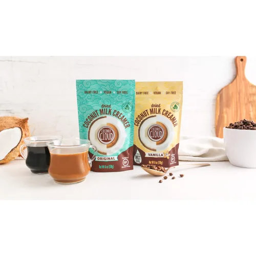 Vista 7 de Coconut Cloud: Crema de café sin lácteos a base de plantas, apta para dieta cetogénica, leche de coco en polvo sin azúcar, sin lácteos, sin OMG, a