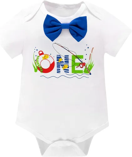 Vista 2 de Traje de primer cumpleaños para bebés y niños con corbatín + pantalones cortos + tirantes + sombrero para sesión de fotos