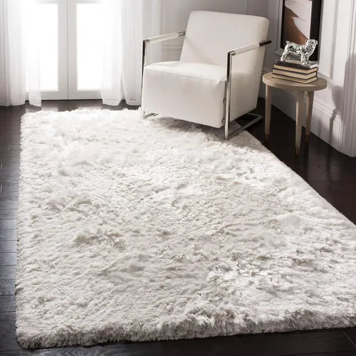 Vista 16 de SAFAVIEH Ocean Shag Collection - Alfombra decorativa, 2 x 3 pies, marfil, hecha a mano, sólida, 2.4 pulgadas de grosor, ideal para zonas de alto