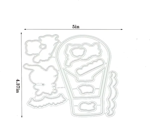 Vista 2 de Juego de sellos y troqueles transparentes de silicona para hacer tarjetas, plantillas cortadas para manualidades, álbumes de recortes, álbum