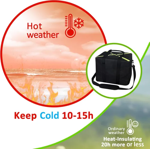 Vista 7 de Collapsible Ice Bucket for Drinks, White Party Cooler with Insulated Lining & Carry Handles, Portable Folding Champagne Wine Beer Bucket for Indoor