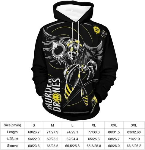 Vista 2 de Murder Drones Sudaderas con capucha para hombres y mujeres, sudadera de manga larga