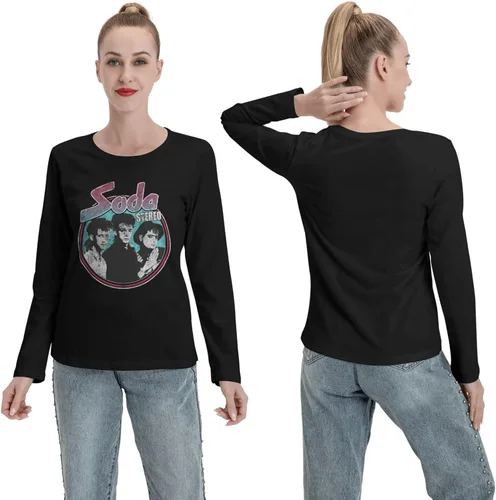 Vista 6 de Soda Stereo Long Sleeve Woman's Casual Loose O-Neck Pullover