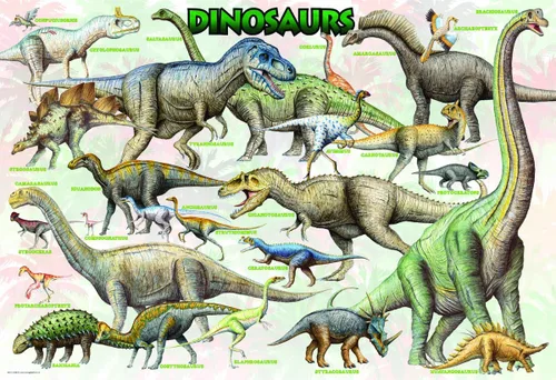 Vista 2 de Rompecabezas de 100 piezas de dinosaurios