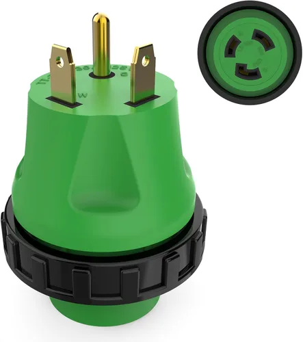 Vista 7 de RVGUARD - Adaptador de enchufe RV de 30 amperios a 110 voltios, color verde