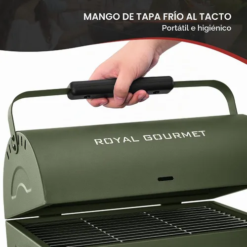 Vista 12 de CC1015L Parrilla de Carbón Portátil Verde Oliva