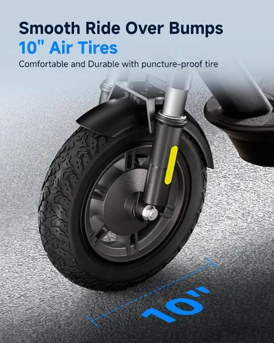 Vista 4 de ECOROAD Scooter eléctrico para adultos, motor de 750 W y 25 MPH y 30-35 millas de largo alcance, neumáticos de 8.5 y 10 pulgadas con doble