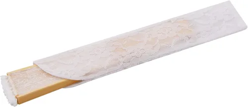 Vista 7 de Chino/japonés vintage retro estilo bambú madera seda plegable ventilador de mano para las mujeres 9.1 in