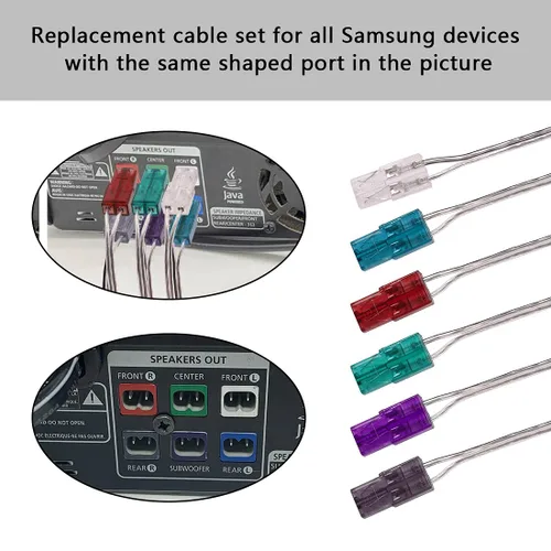 Vista 4 de Cables de altavoz de repuesto para Samsung AH81-02177B HT-C5200 HT-C5500 HT-C5530W HT-C5550W HT-C5900 HT-C6600 HT-C6730W HT-D5100K HT-D550 HT-D553
