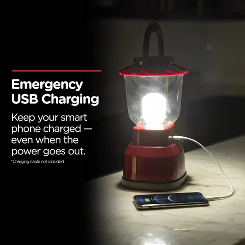 Vista 3 de Enbrighten - Linterna LED para camping, a pilas y con carga USB