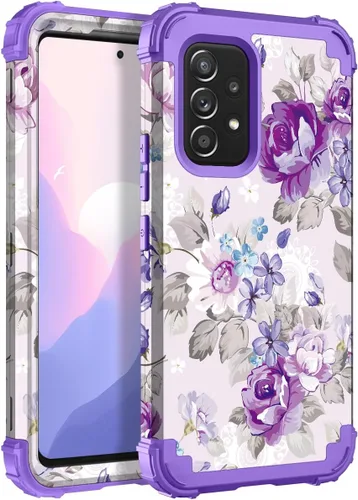 Vista 114 de Hocase Funda para Galaxy A37 5G, protección resistente a prueba de golpes, parachoques de goma de silicona suave+funda protectora híbrida