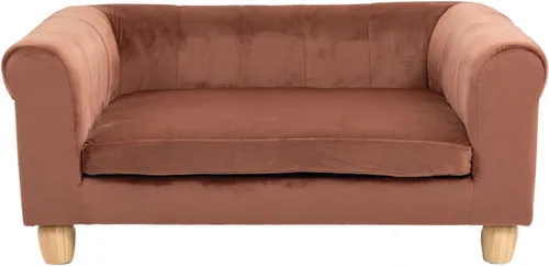 Vista 16 de Critter Sitters Sofá para Perros Rectangular de Microfibra Tostado de 36 Pulgadas para Perros de Tamaño Mediano, Cama Sofá Elevada Moderna