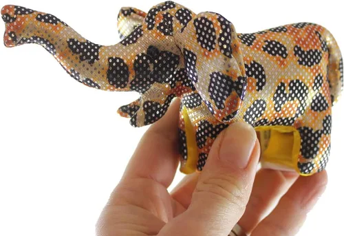Vista 3 de Juego de 2 animales de safari – elefante y jirafa – saco de arena pesado de animales de peluche – Brillo brillante Safari Sensor, estrés, juguete