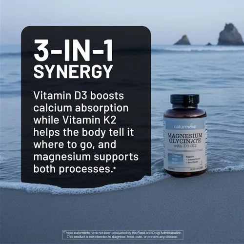 Vista 7 de NatureWise Suplemento de mio-inositol y D-quiro inositol para mujeres, proporción ideal de 40:1 [suministro de 30 días] + glicinato de magnesio 550