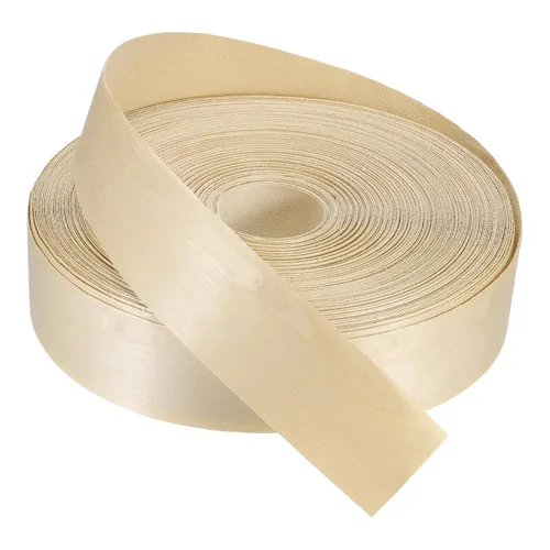 Vista 53 de PATIKIL Bandas de borde de abedul, cinta de chapa de madera de 1-1/2 pulgadas x 25 pies, bandas de borde de madera contrachapada flexible prepegadas