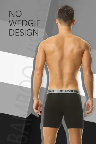 Vista 6 de Jimonda Paquete de ropa interior suave para hombre, transpirable, rayón de bambú y fibra de cobre, calzoncillos tipo bóxer con bolsa