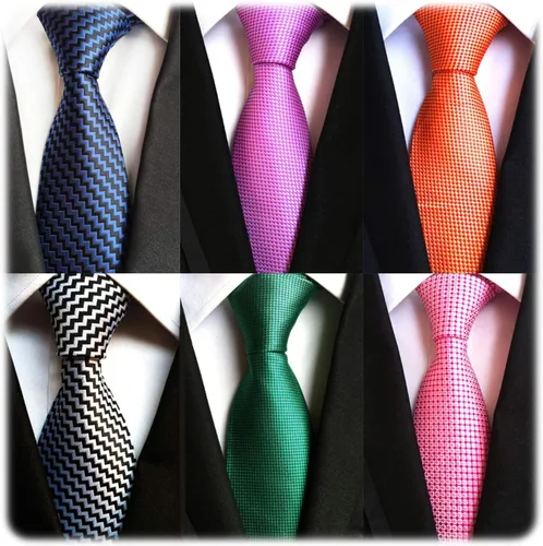 Vista 76 de WeiShang Lote de 6 corbatas clásicas de seda para hombre, corbatas tejidas jacquard