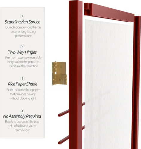 Vista 4 de Red Lantern SSCEUD-4_Panel-Rosewood - Divisor de ambientes