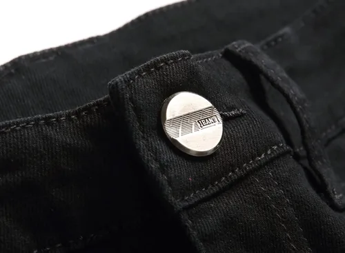 Vista 3 de RXXKKK Jeans clásicos de motociclista con cremallera y ajuste regular para hombre