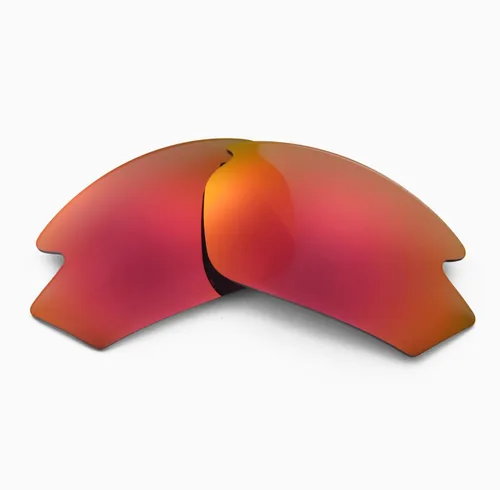 Vista 3 de Walleva Dos pares de lentes de repuesto polarizadas para gafas de sol Rudy Project Rydon, rojo fuego + azul hielo, Rojo fuego+azul hielo