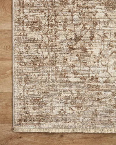 Vista 5 de Loloi Sorrento Collection SOR-01 - Alfombra de pasillo Bark/Natural, 2'-7" x 10'-0" SOR-01 Approx. 3x10 Brown Hallway Entryway Kitchen, Vintage
