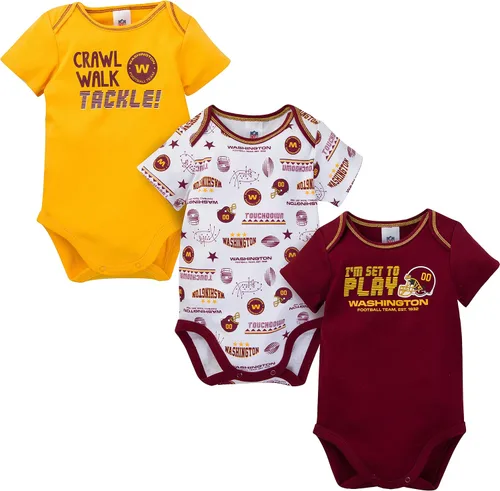 Vista 21 de Gerber - Mameluco unisex de manga corta para bebé, equipo de la NFL, paquete de 3