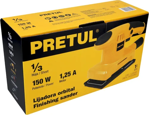 Vista 4 de Lijadora orbital, tercera hoja 150 W, Pretul