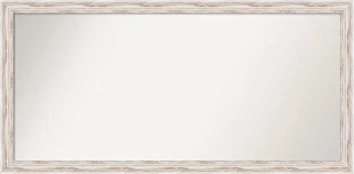 Vista 372 de Amanti Art Espejo personalizado, espejo de baño estrecho Alexandria White Wash, espejo de pared o espejo de tocador de baño sobre el fregadero