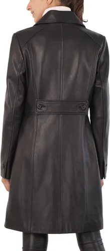 Vista 2 de BGSD Abrigo para caminar de piel de cordero ámbar para mujer (regular, talla grande y pequeña), Ambar