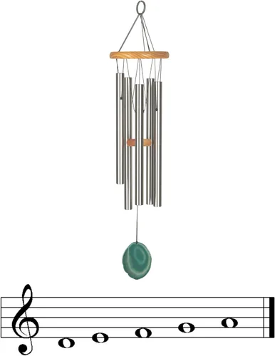 Vista 5 de Woodstock Chimes Signature Collection, Woodstock - Campanilla celta, campanilla de viento de ágata de 24 pulgadas, campanillas de viento de música