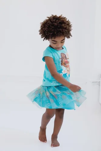 Vista 2 de Disney Moana - Camiseta y falda con estampado para niñas pequeñas y grandes