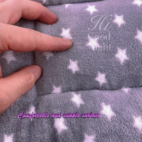 Vista 6 de Cama de felpa de animales pequeños, para conejito, ardilla, erizo, rosa y gris, 2 unidades.