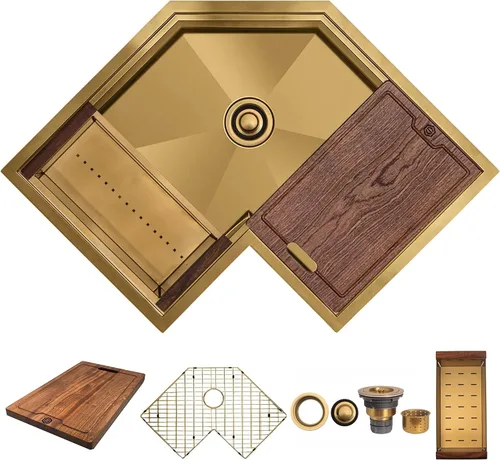 Vista 11 de Strictly Sinks Fregadero de Cocina Esquinero de 30 Pulgadas Bajo Encimera – Fregadero Mariposa Bajo Encimera de Acero Inoxidable Calibre 16