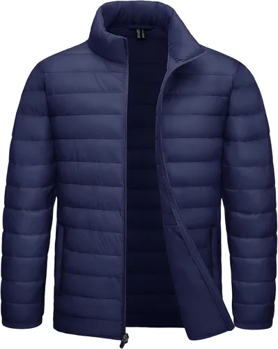 Vista 17 de TACVASEN Chaqueta Puffer Ligera para Hombre Chaquetas Acolchadas de Invierno Puffy Abrigadas Resistentes al Agua Resistentes al Viento Abrigos