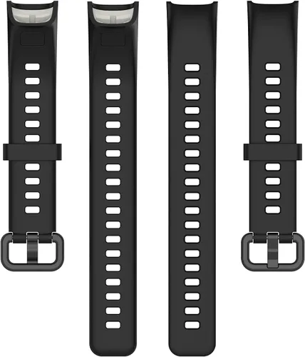 Vista 6 de Correas ECSEM compatibles con Huawei Band 4 y 5i de silicona suave, impermeable, ajustable, correa de reloj deportivo, correas de repuesto
