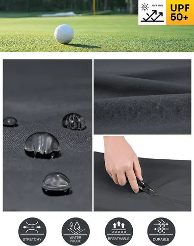 Vista 4 de SPECIALMAGIC Pantalones de golf para hombre, elásticos, ajustados, ligeros, con bolsillos con cremallera