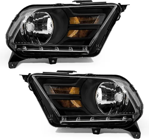 Vista 16 de para Ford Mustang 2010-2014 - Conjunto de faros delanteros color negro