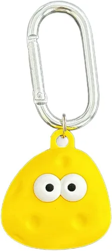 Vista 29 de Yatchen Bonita funda de silicona para AirTag 2021 Finder Fun 3D Cartoon Animal Anti Scratch Llavero Tracker Protector Bluetooth (Béisbol, 1 unidad)