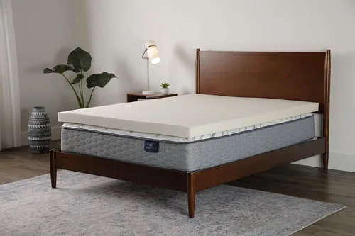 Vista 3 de Serta CopperGel Cooling, Protector de colchón de espuma viscoelástica con alivio de presión, 3 pulgadas, tamaño Full