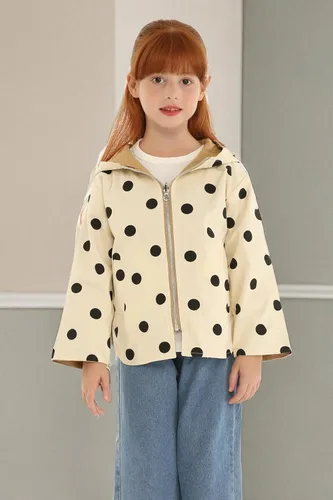 Vista 8 de Mud Kingdom Linda chaqueta con capucha para niñas, ropa de abrigo reversible con cremallera completa