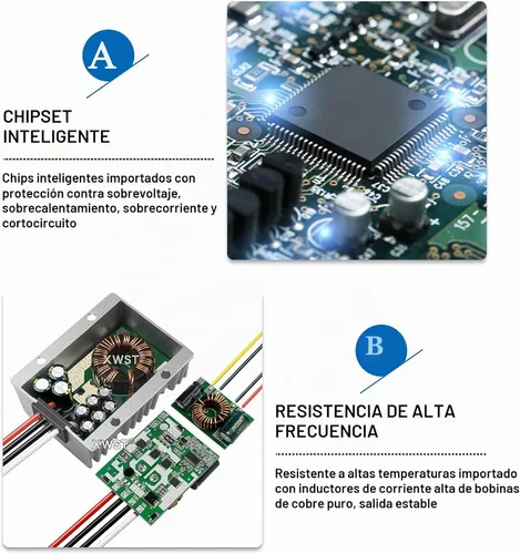 Vista 7 de Convertidor de aumento de potencia de 12 V CC de 12 V, 1 A, 24 W, regulador de voltaje CC, convertidor de impulso, transformador de módulo