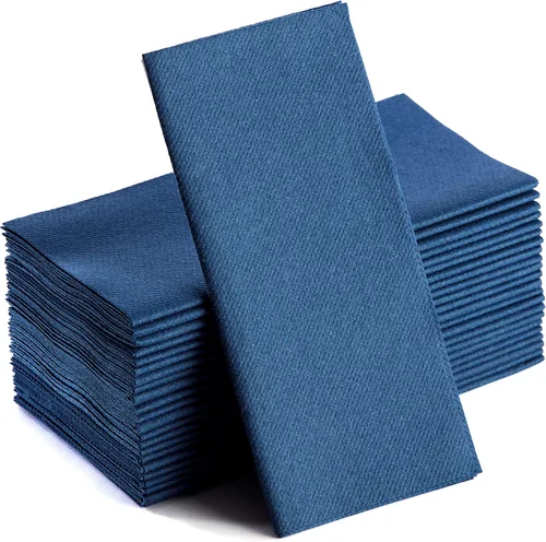 Vista 19 de Servilletas de papel azul bebé, tela desechable de lino como servilletas de cena, toallas de mano, suaves, absorbentes, servilletas de mano de papel