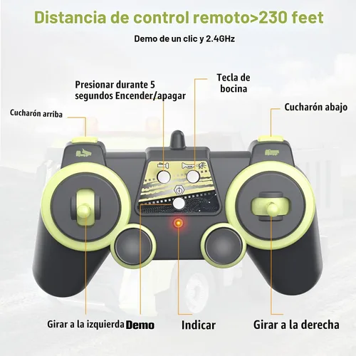 Vista 6 de DOUBLE E Volvo FMX - Camión volquete RC a escala 1:20, función completa (movimiento de 360°/elevación/volteo), antiinterferencias de 2.4 GHz, luces