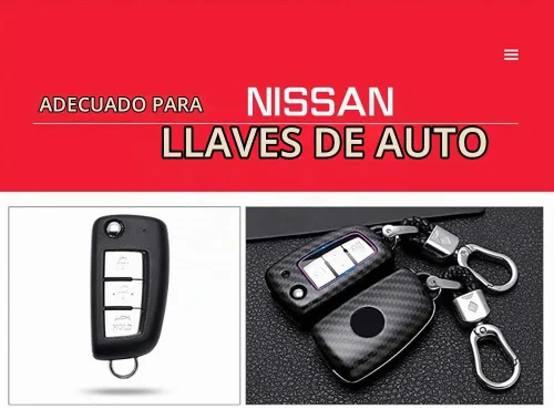 Vista 4 de ontto Funda para Llave de Automóvil Flip con Botón de Nissan, Carcasa de Llave de ABS para Rogue Rogue Select Negro carbón