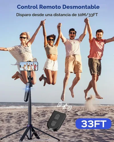 Vista 4 de NEMOVA Trípode de teléfono de seguimiento automático de cara de 68", palo