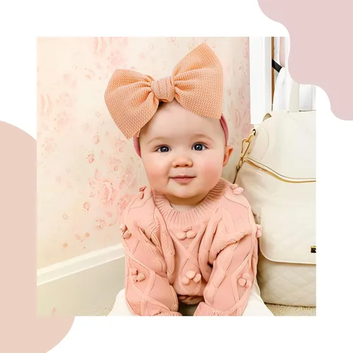 Vista 4 de YanJie Diademas para bebé, hechas a mano, de nailon, elásticas, con lazos para el pelo, para recién nacidos, niñas, niños pequeños y niños en negro